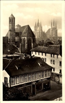 Postcard Erfurt in Thuringia, view to the cathedral - 5021356