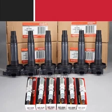 6PCS OEM Ignition Coil DG520 & 6PCS Spark Plug SP520 for 2010-14 Edge 3.7L UF553