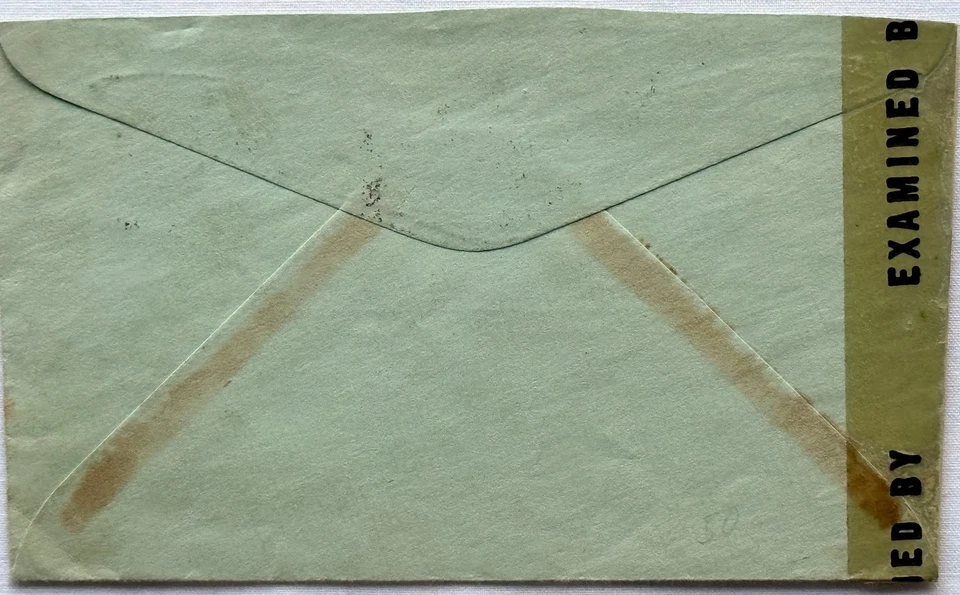 Historia Postal Correo Aéreo Cubierta Censurada Guayana Británica a Nueva York Foto 3 de 3