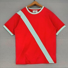 Rowing Blazers Shirt Mens XS Red Colorblock Diagonal Stripe Contrast Trim Tee