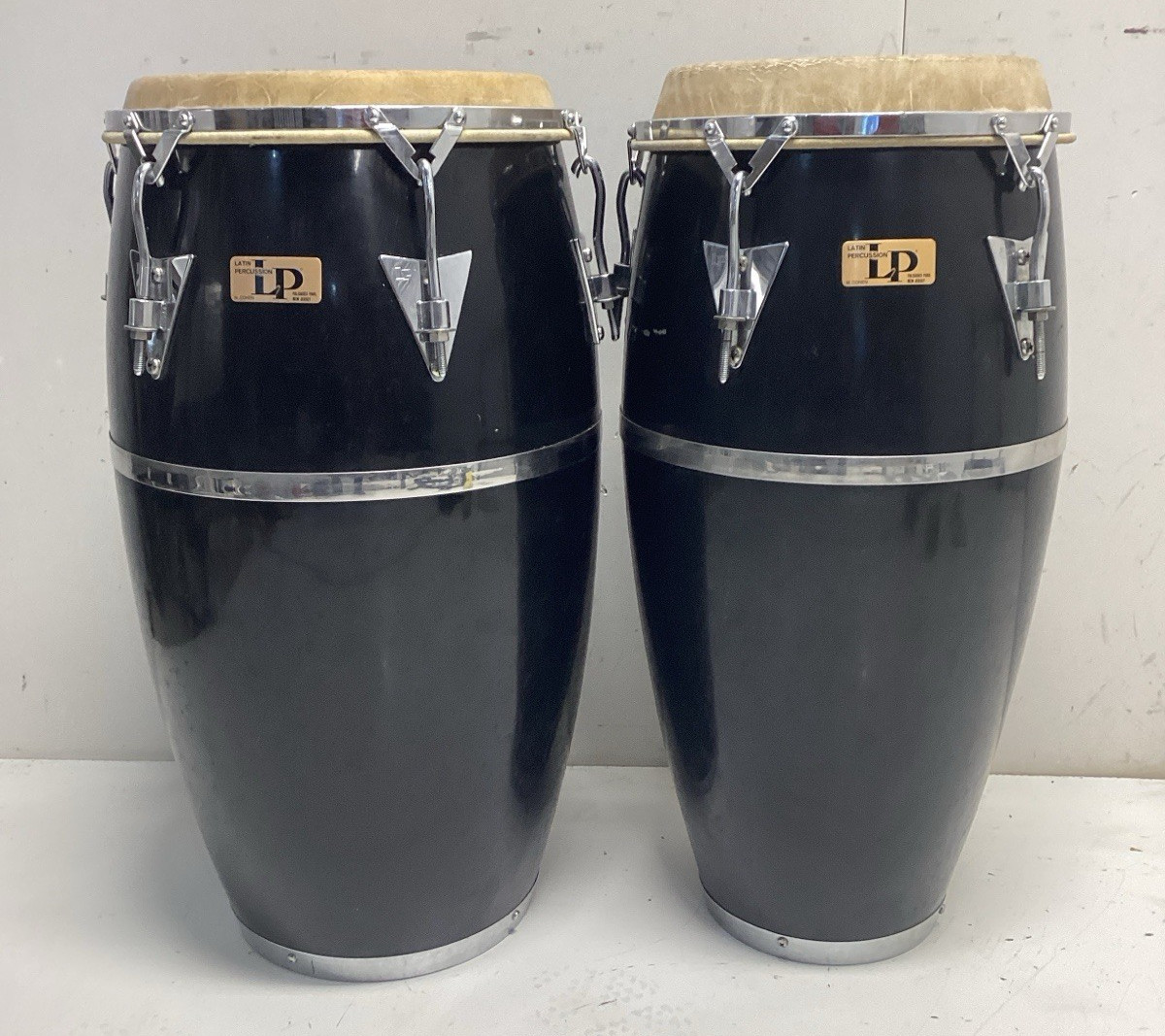 Pair of LP Conga Drums Quinto Tumbadora Vintage Palisades Park NJ Fiberglass