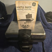 Vintage GE Waffle Baker Type WB03 Maker Model 169186 TESTED WORKS