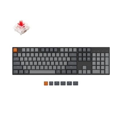 Keychron K10 Full Size Layout White LED Backlit Hot-Swappable Mechanical Keyb...