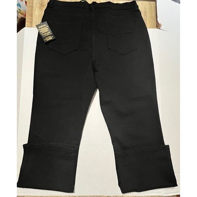 DG2 Diane Gilman Black Stretch Bootcut Jeans Womens Size 16 High Rise NWT