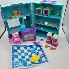 Vintage 1992 Littlest Pet Shop Blue Carry Case Store Kenner with Accessories