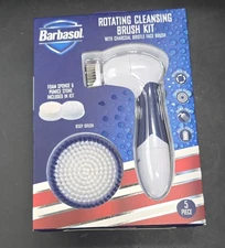 Barbasol Rotating Cleansing Brush Spa Kit Blue Battery Powered Waterproof NEW