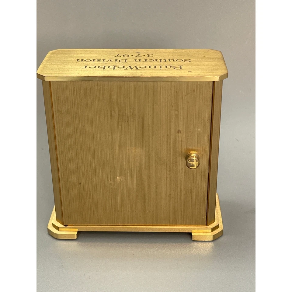 Reloj de Escritorio Tiffany & Co Vintage Años 90 MCM Latón Portafolio Cuarzo  Foto 4 de 4