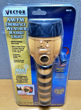 Vector VEC173 Storm Tracker AM/FM Emergency NOAA Weather Radio Flash Light -NEW-