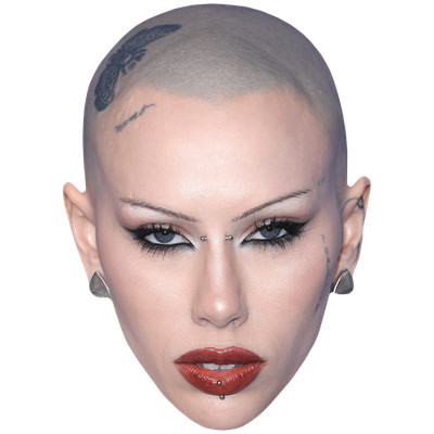 Caroline Miner (Lipstick) Celebrity Mask, Flat Card Face, Fancy Dress Mask