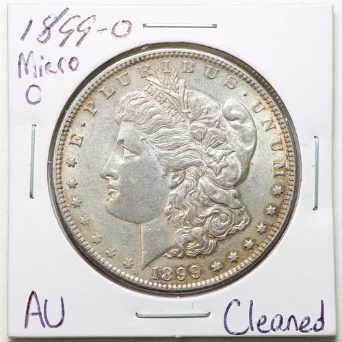 New Listing1899-O Micro O $1 Morgan Silver Dollar with AU Detail Cleaned #6591