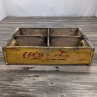 Vtg Rare Wooden Coca Cola Crate Rustic Distressed Soda Advertising 17x11x4"