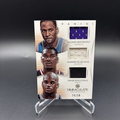2012 Immaculate Shaquille O’Neal, Hakeem Olajuwon, Alonzo Mourning Game Used /99