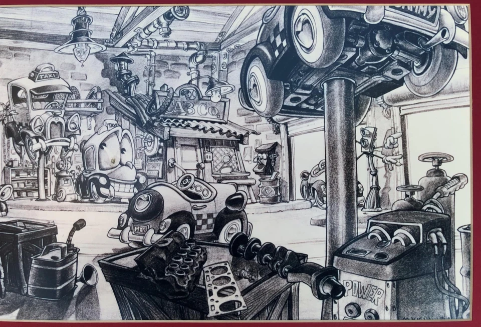 Impresión fotográfica Roger Rabbit's Car Toon Spin Concept art de Marcelo Vignali Foto 3 de 4