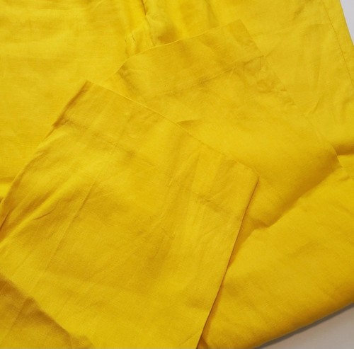 Banana Republic 100% Linen Vibrant Yellow Wide Leg Hi Waist Pleated 6 Long - Picture 7 of 8