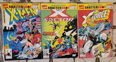 Marvel Comics - Three  Shattershot Annuals - X-Men 16, X-Force 1, X-Factor 7
