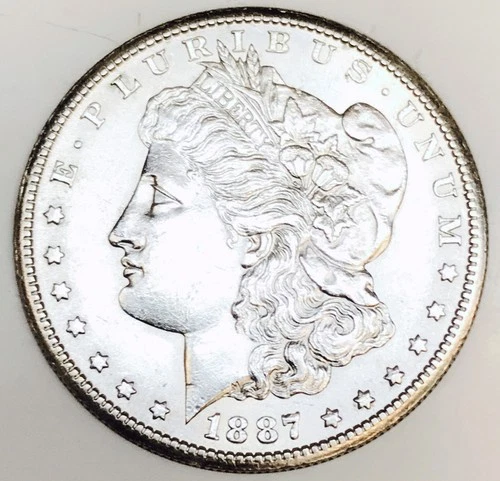 1887 S MORGAN DOLLAR! MS++! TOUGH DATE! TERRIFIC COLLECTOR PIECE! COOL! NR#G3683