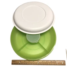 Tupperware Divided 5 Veggie Snack Fruit Dish 1708-5, 1709-5 Lid, 1229H-4 & Lid