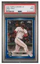 Oneil Cruz 2022 Topps Chrome Blue Logofractor Rookie /150 PSA 9 Mint