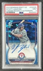WYATT LANGFORD PSA 9 2023 BOWMAN CHROME DRAFT SAPPHIRE 1ST REFRACTOR AUTO 80/199