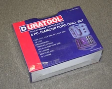 New TL10280 Duratool 6 pcs. Diamond Core Drill Set 