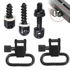 1" Rifles Sling Swivels Wood Screw Studs Set Quick Detachable Gun Sling Mount