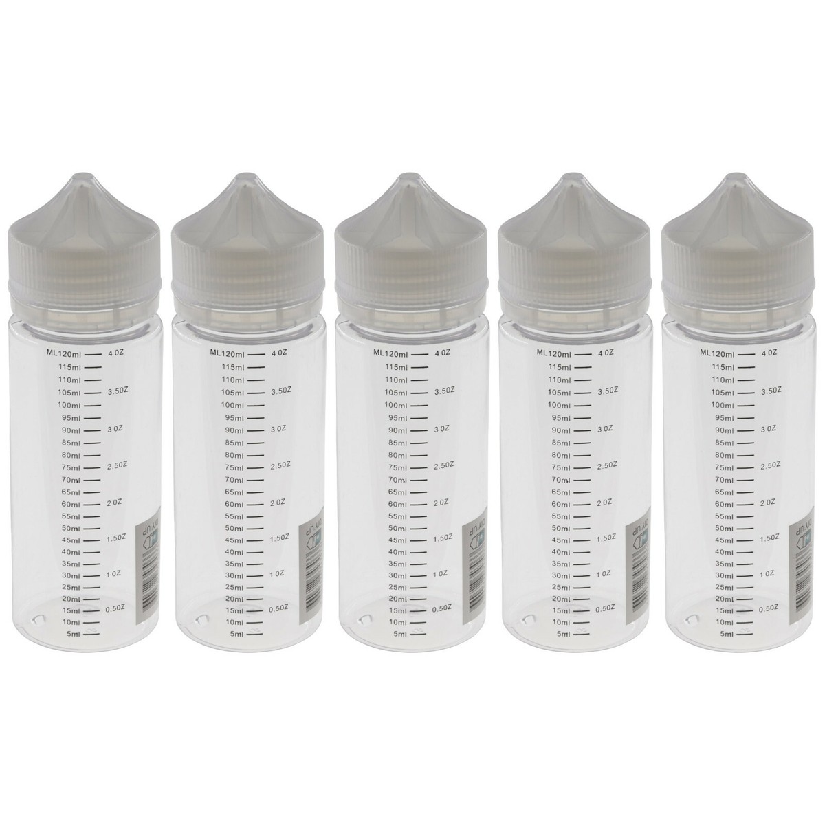 120ml Weiß Skala PET Leerflasche Flasche Bottle Liquid Tropfflaschen transparent