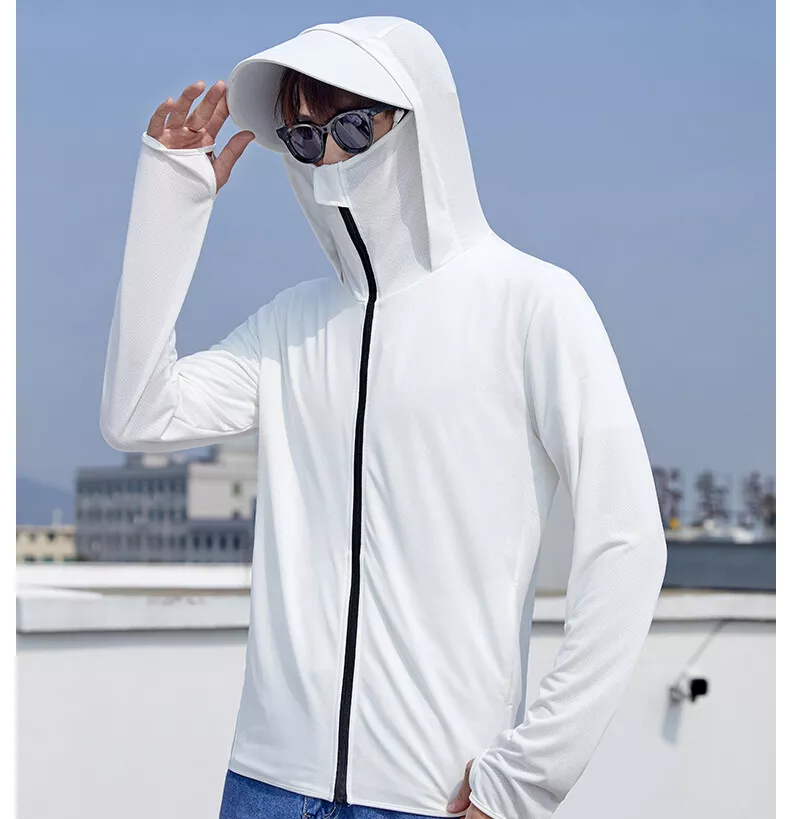 Detachable Sun Protection Hoodie Top Wide Brim Hat Neck Guard