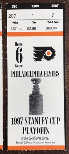 1997 PHILADELPHIA FLYERS PLAYOFF TICKET STUB LOT BUFFALO SABRES LEGION OF DOOM - Picture 3 of 4