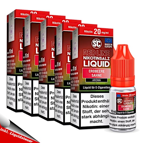 5x 10ml SC RED LINE OVERDOSED Liquid Nikotinsalz Probierbox Nic Salt E-Liquid - Bild 27 von 34
