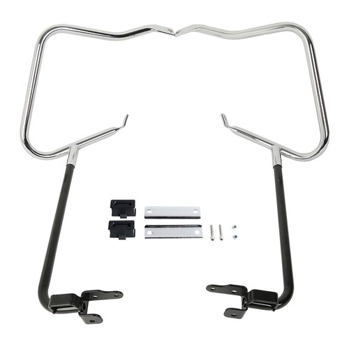 Chrome Saddlebag Guards Crash Bar Fit For Harley Touring Road King 2014-up - Picture 2 of 9