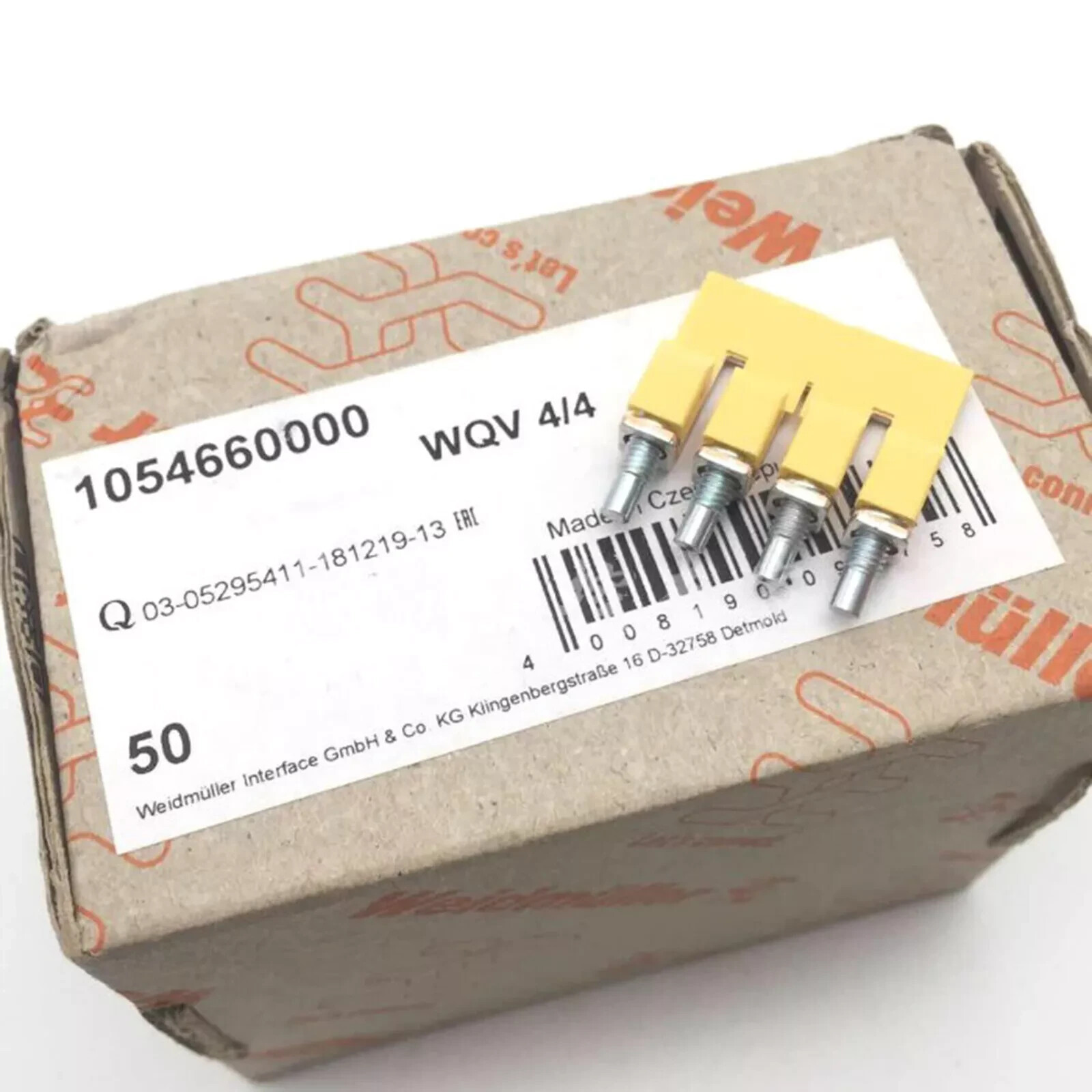 50pcs/Box Weidmuller WQV 4/4 1054660000 Terminal blocks Cross links FREE SHIP