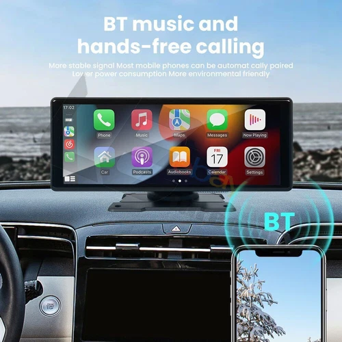 10.26" Zoll Tragbarer Apple CarPlay und Android Auto Wireless Display Autoradio - Bild 5 von 17