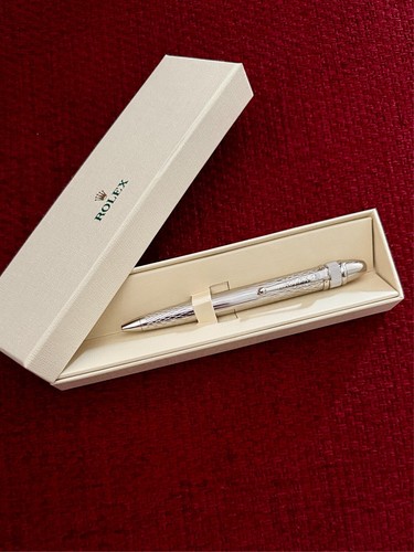 Rolex Vintage-Style Palladium-Finish Ballpoint Pen, New Boxed, Exclusive Ad Gift - Picture 4 of 20