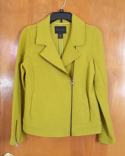 tahari wool moto jacket
