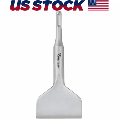 Vearter SDS PLUS Wide Masonry Chisel Bit 3''X6.3'' for Concrete Tile Removal