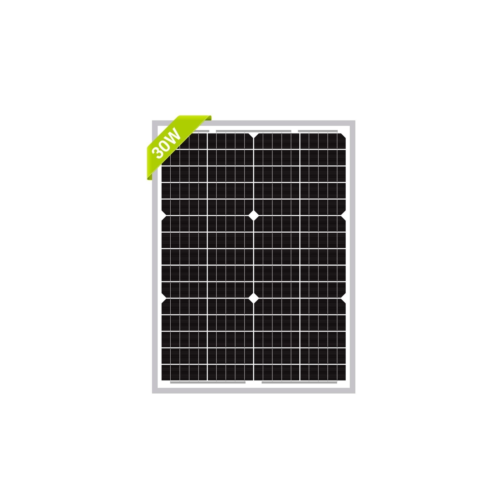 Newpowa 30W 24V Solar Panel High-Efficiency Monocrystalline 