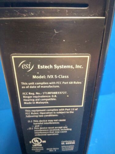 ESI IVX S-CLASS ALL IN ONE DIGITAL PHONE SYSTEM Untested No Power Supply - Picture 9 of 9