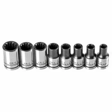 Powerbuilt 8 Piece 1/4 Inch Drive Universal Socket Set with Tray - 642053