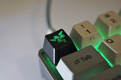 Razer Logo Backlit Mechanical Keyboard Abs Esc Keycap R4 Cherry Stem Ebay