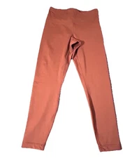 90 Degree By Reflex Leggings Burnt Orange Women Medium Pockets Elastic Waist