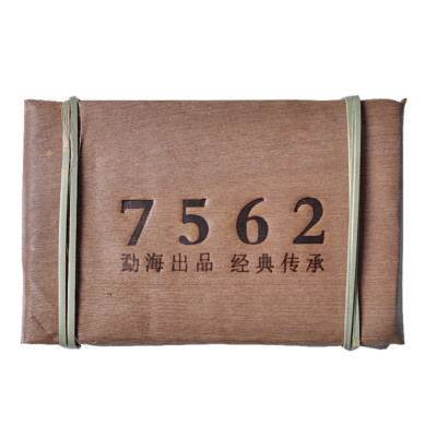Chinese Menghai 7562 Ripe Puer Shu Pu'er Brick Pu-erh 250g Bamboo Leaf Pack~