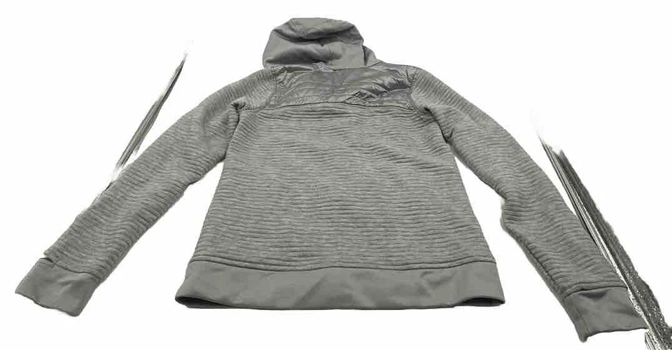 Gerry Women Jacket Zip Up Gray Blue Hooded Ribbed Size Large Pre-Owned Condition - Image 2 of 4