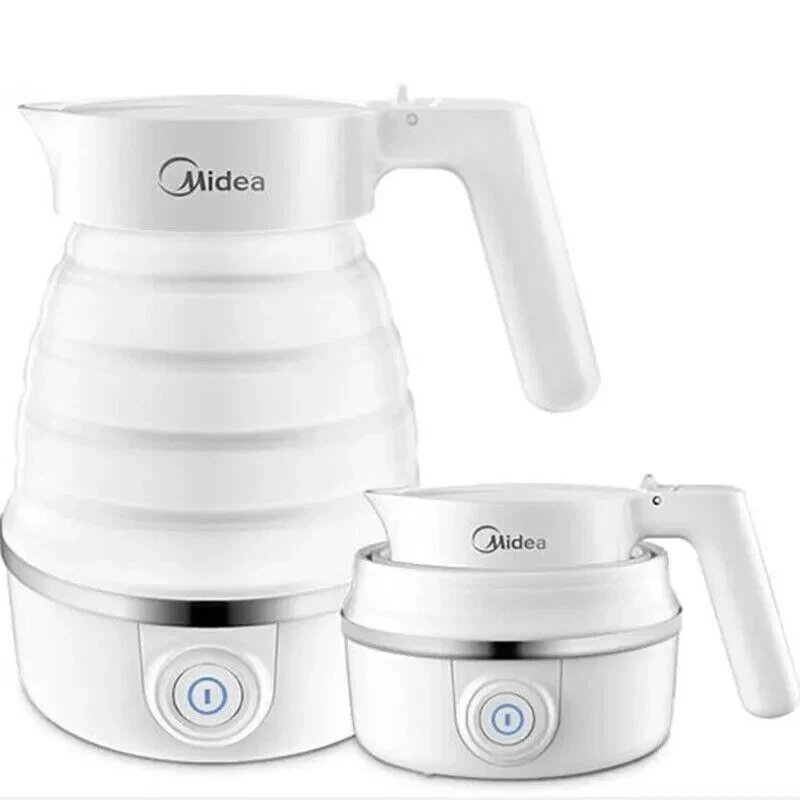 Midea Thermal Collapsible Kettle Water Heating Insulation Travel 0.6L White