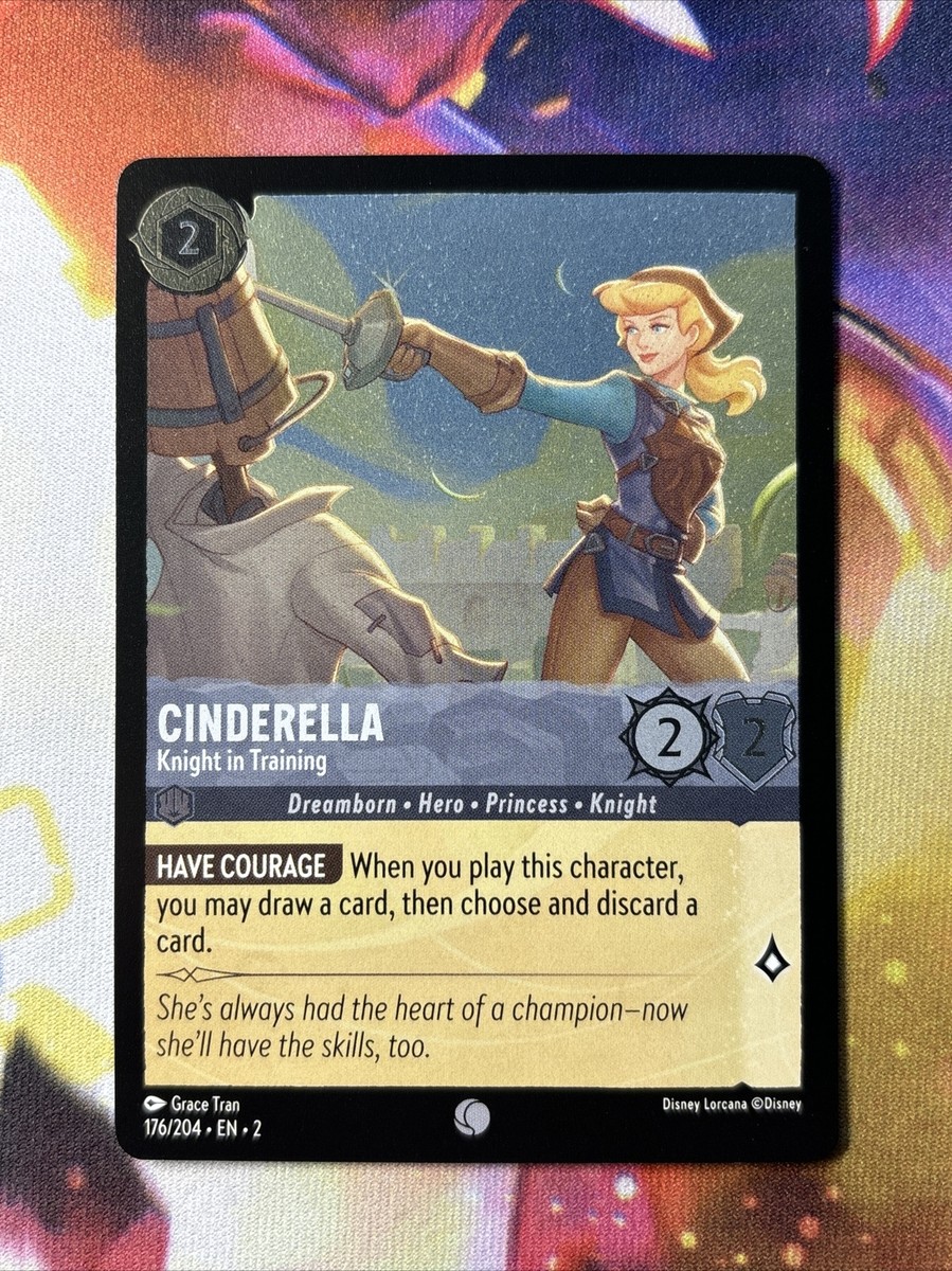Cold Foil Cinderella Knight in Training 176/204 - Lorcana Rise of the Floodborn Cold Foil Cinderella Knight in Training 176/204 - Lorcana Rise of the Floodborn