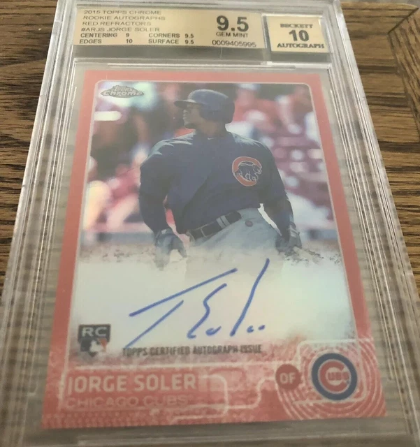 Jorge Soler Red Refractor Auto Rookie BGS 9.5 mit 10 Auto 1/5!!CHROM