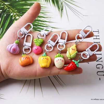 Special-shaped Simulated Cartoon Vegetable Keychain Car Bags Pendants Decora _r1