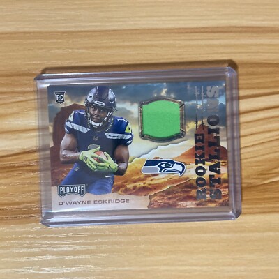 2021 NFL Playoff Dwayne Eskridge Rookie Stallions Patch Seattle Seahawks  #RS-DES