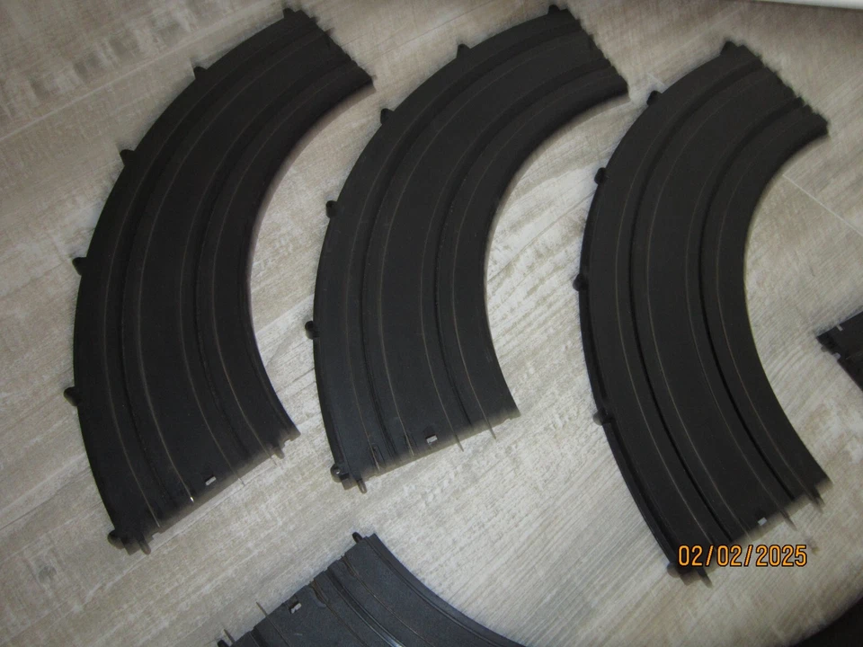 Lote de 4 vías de coche ranurado Marx curvas 2 rectas incluye pista terminal en muy buena condición Foto 3 de 4