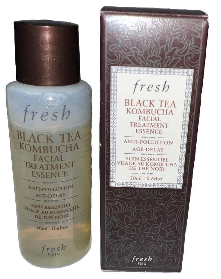 Esencia de tratamiento facial Kombucha de té negro fresco (20 ml 0,6 oz) nuevo en caja (tamaño de viaje) Foto 3 de 4