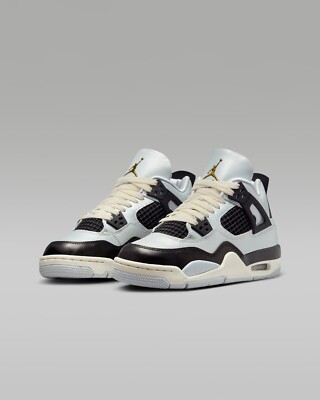 Nike GS Air Jordan 4 Retro Pure Platinum Black Sail FZ8585-070